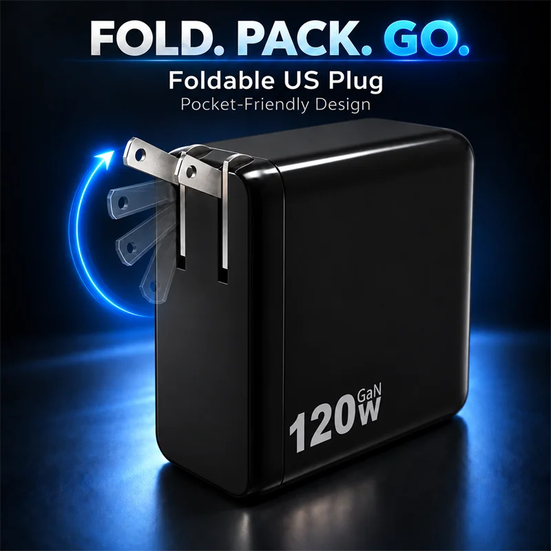 120W USB-C Fast Charger, and Power Adapter for MacBook Pro, MacBook Air, iPad Pro, Samsung Galaxy, and All USB-C Devices - Image 3