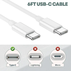 Fast Charger USB-C 35W, 6FT Long Cable for Samsung Galaxy S26 S25 S24 S23, Z Flip - Thumbnail Image 4