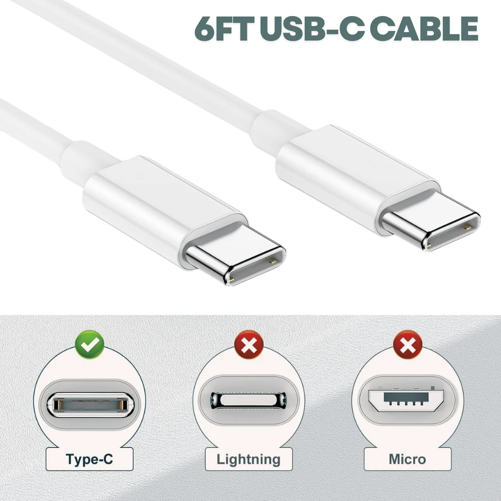 Fast Charger USB-C 35W, 6FT Long Cable for Samsung Galaxy S26 S25 S24 S23, Z Flip - Image 4