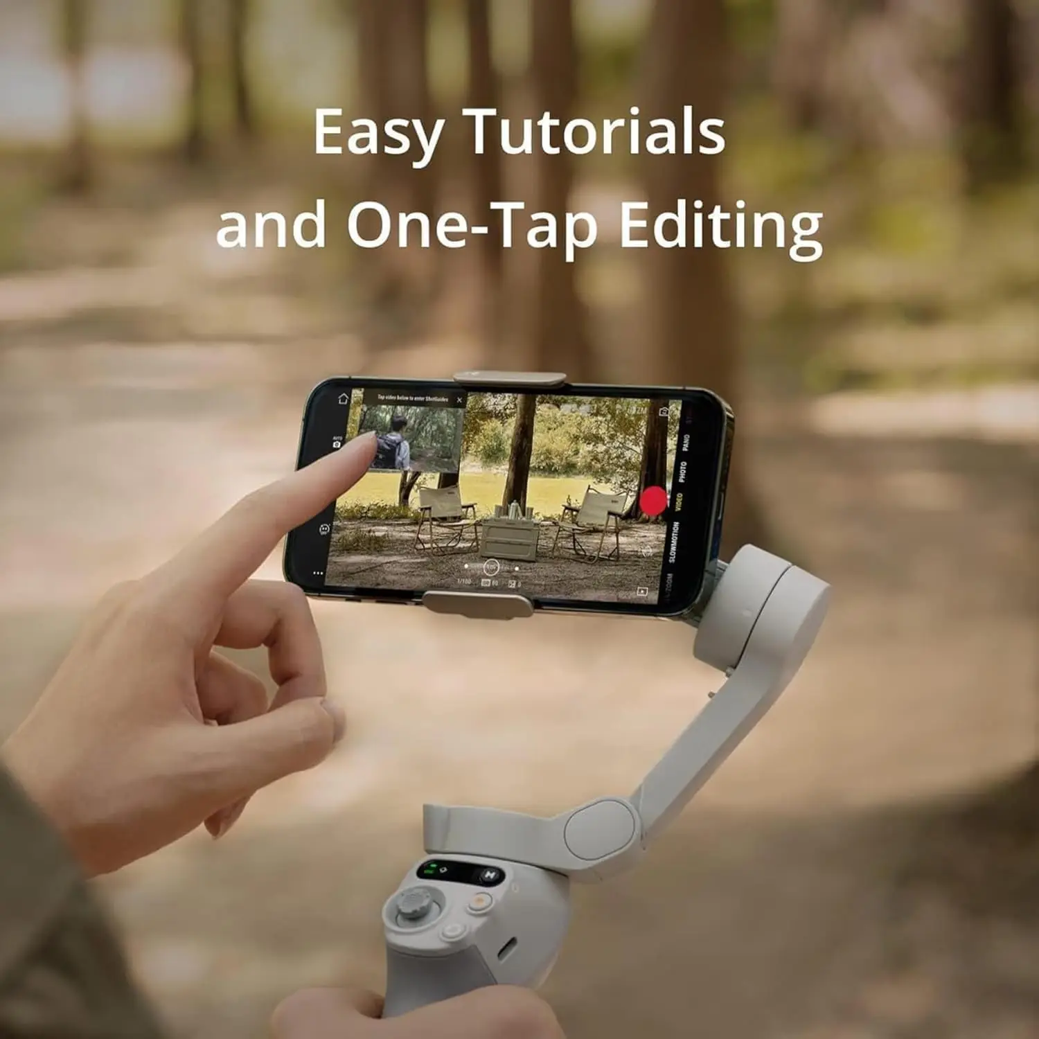 3-Axis Phone Gimbal for iPhone, Android, Built-in Tripod, Selfie Stick - Image 5