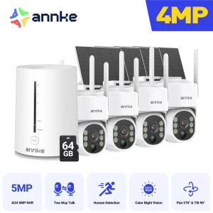 4MP Auto Tracking Color Night Vision Wireless IP Camera 4CH Security System
