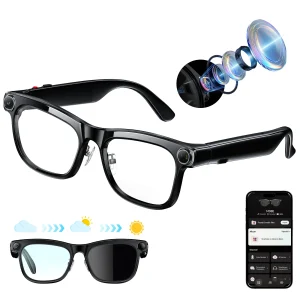 Smart 4K Camera Video Recording AI Photo Recognition Bluetooth Call Voice Translation Sunglasses - Thumbnail Image 8
